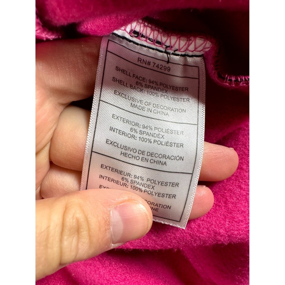 Reebok Softshell Jacket Womens 2XL Black Pink Fleece Lined Performance Full Zip - Picture 5 of 7